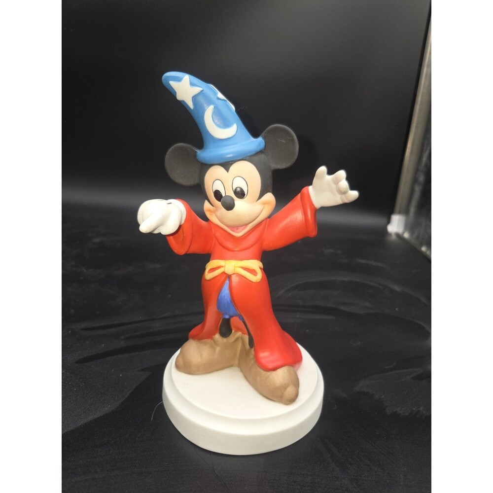 Vintage DISNEY Porcelain Mickey Mouse FANTASIA WIZARD 8" Figurine - Picture 2 of 14